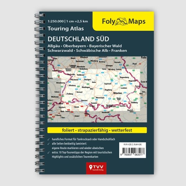 FOLYMAPS TOURING ATLAS Duitsland Zuid