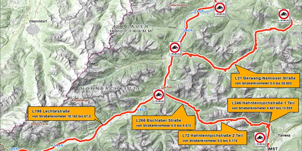 rijverbod voor motoren in Tirol